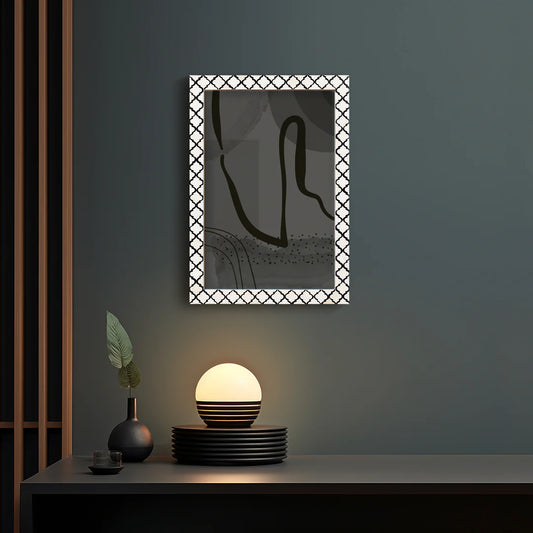 Poster Picture Frame Moroccan Bone & Resin Inlay Collection in 9 Sizes, Black