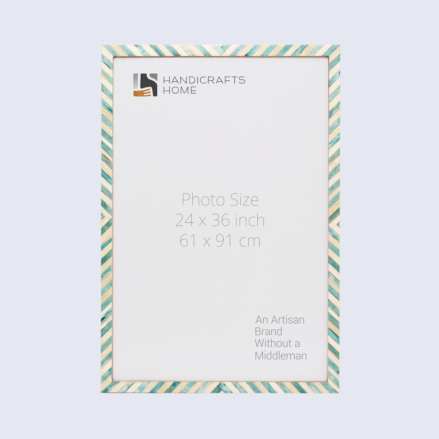 Poster Frames Chevron Collection Bone Inlay, Green, 6 Sizes