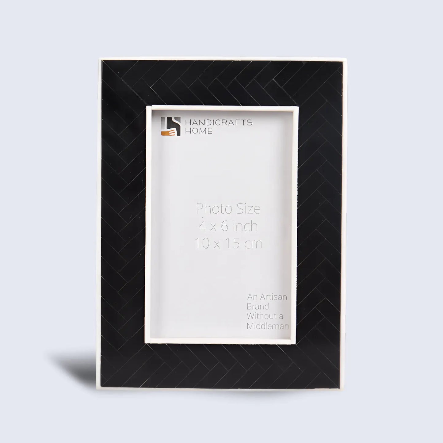 Black & White Resin Inlay Chevron Picture Frame - 4x6 & 5x7