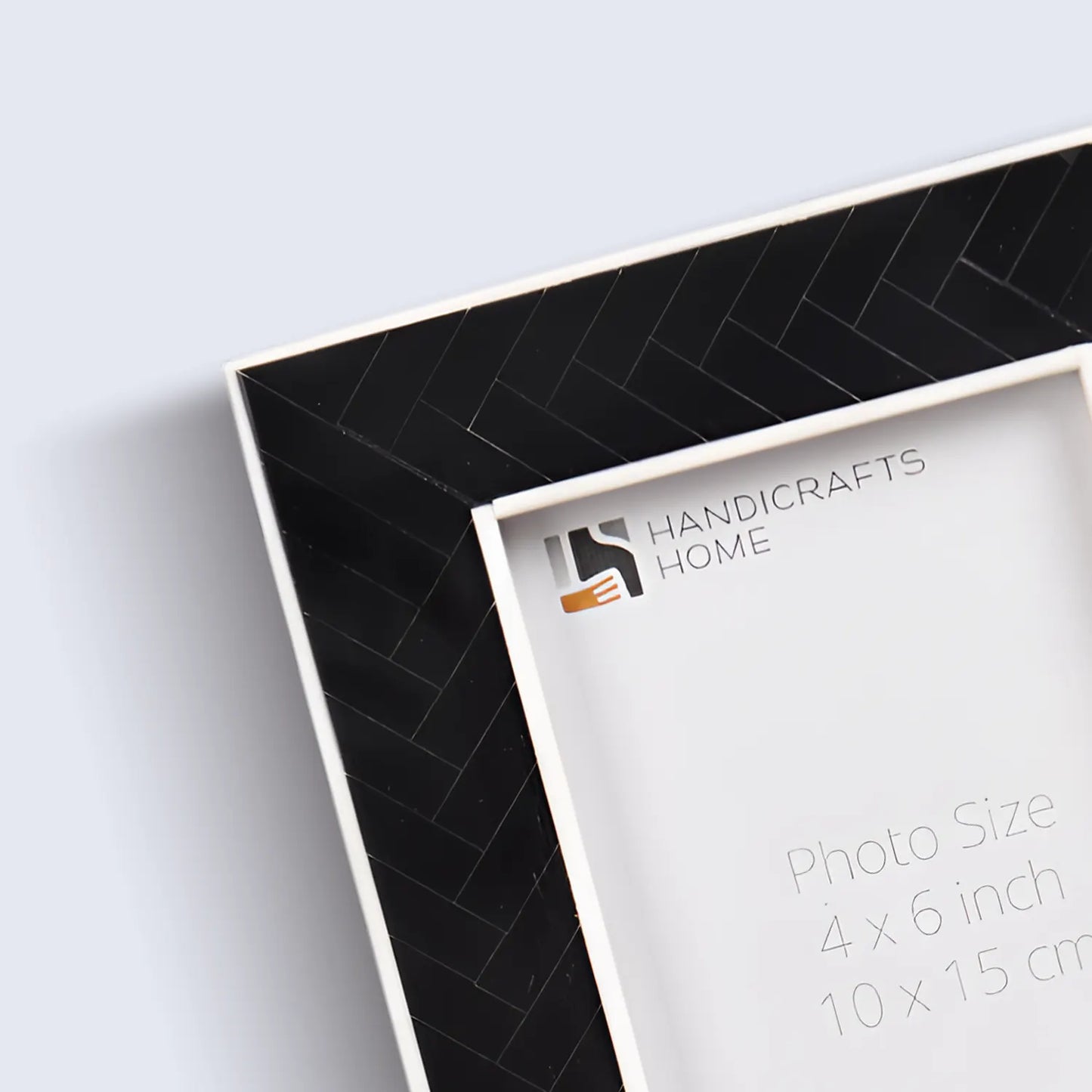 Black & White Resin Inlay Chevron Picture Frame - 4x6 & 5x7