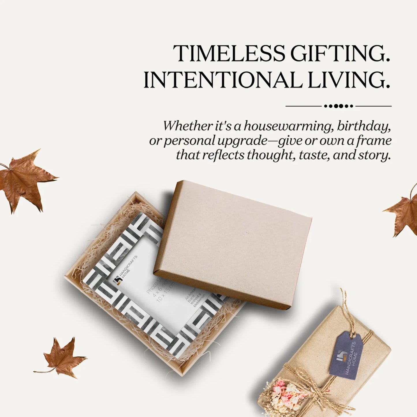 Picture Frames Brick Pattern Bone Inlay, Grey-White, 4x6, 5x7