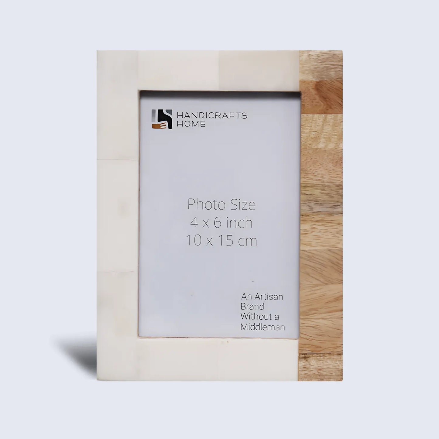 Plain White & Brown Bone Inlay Picture Frame - 4x6 & 5x7