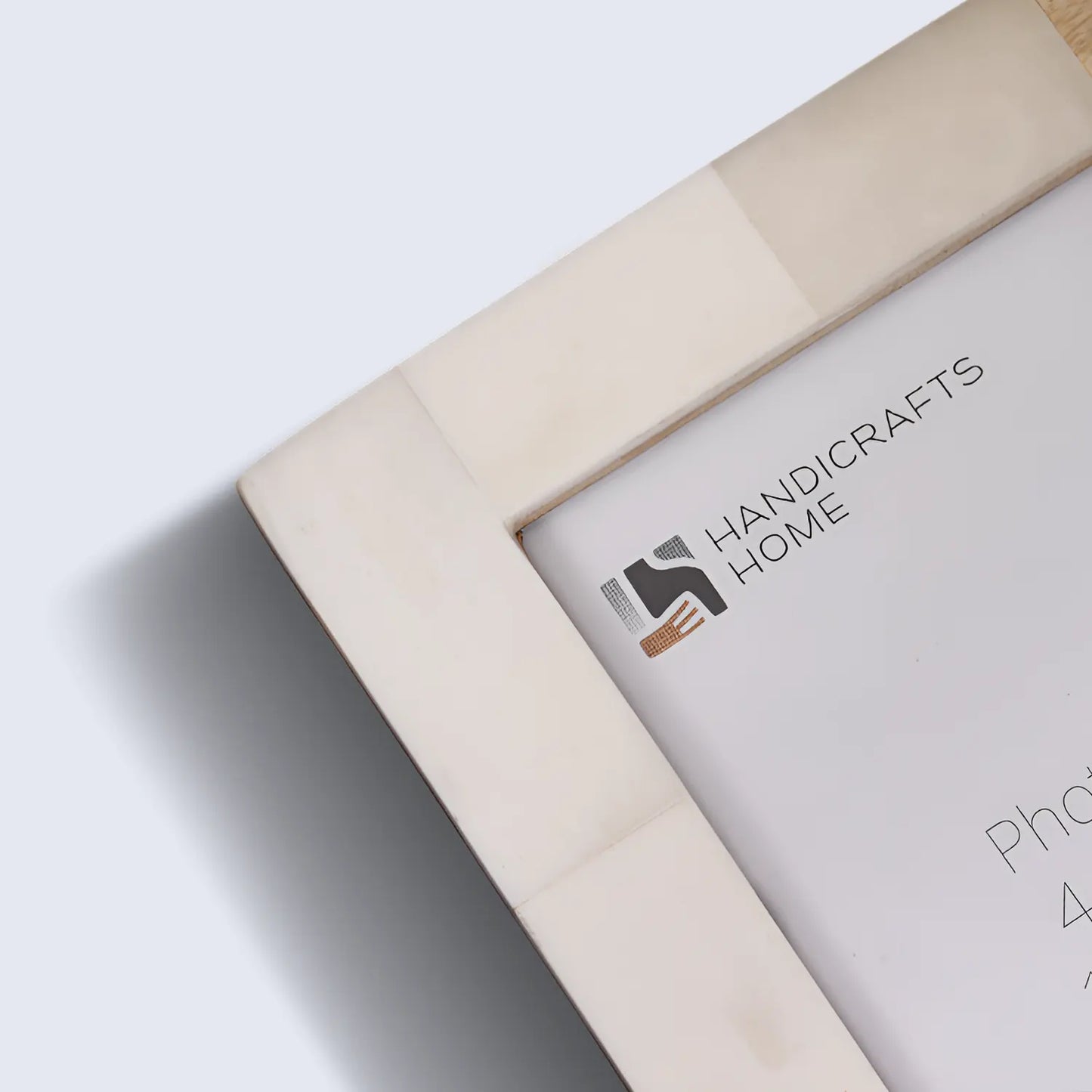 Plain White & Brown Bone Inlay Picture Frame - 4x6 & 5x7