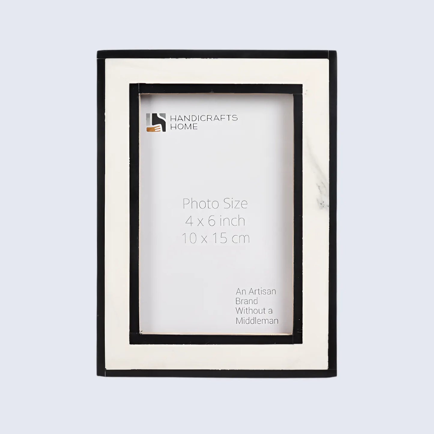 Resin Inlay Frame - Black & White in 4x6 & 5x7