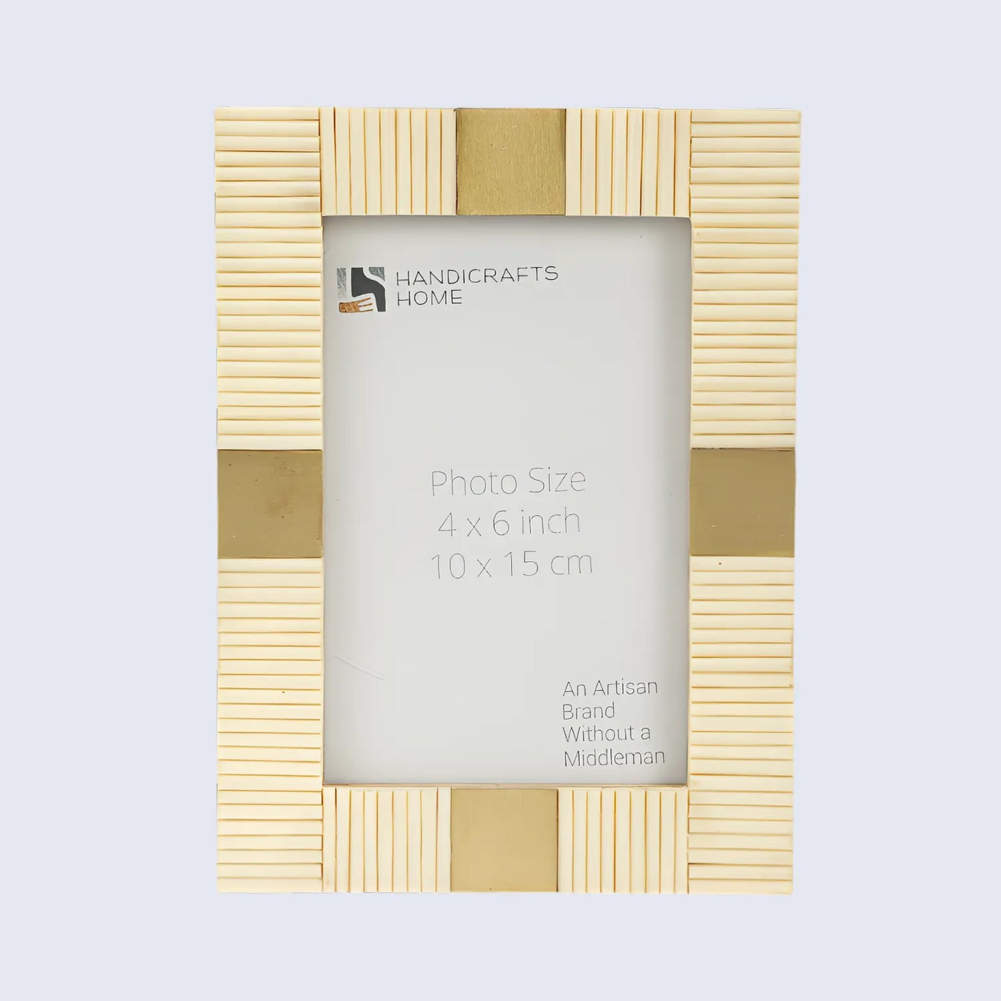 Resin Inlay Deco White Picture Frame For Desk & Wall-3 Sizes
