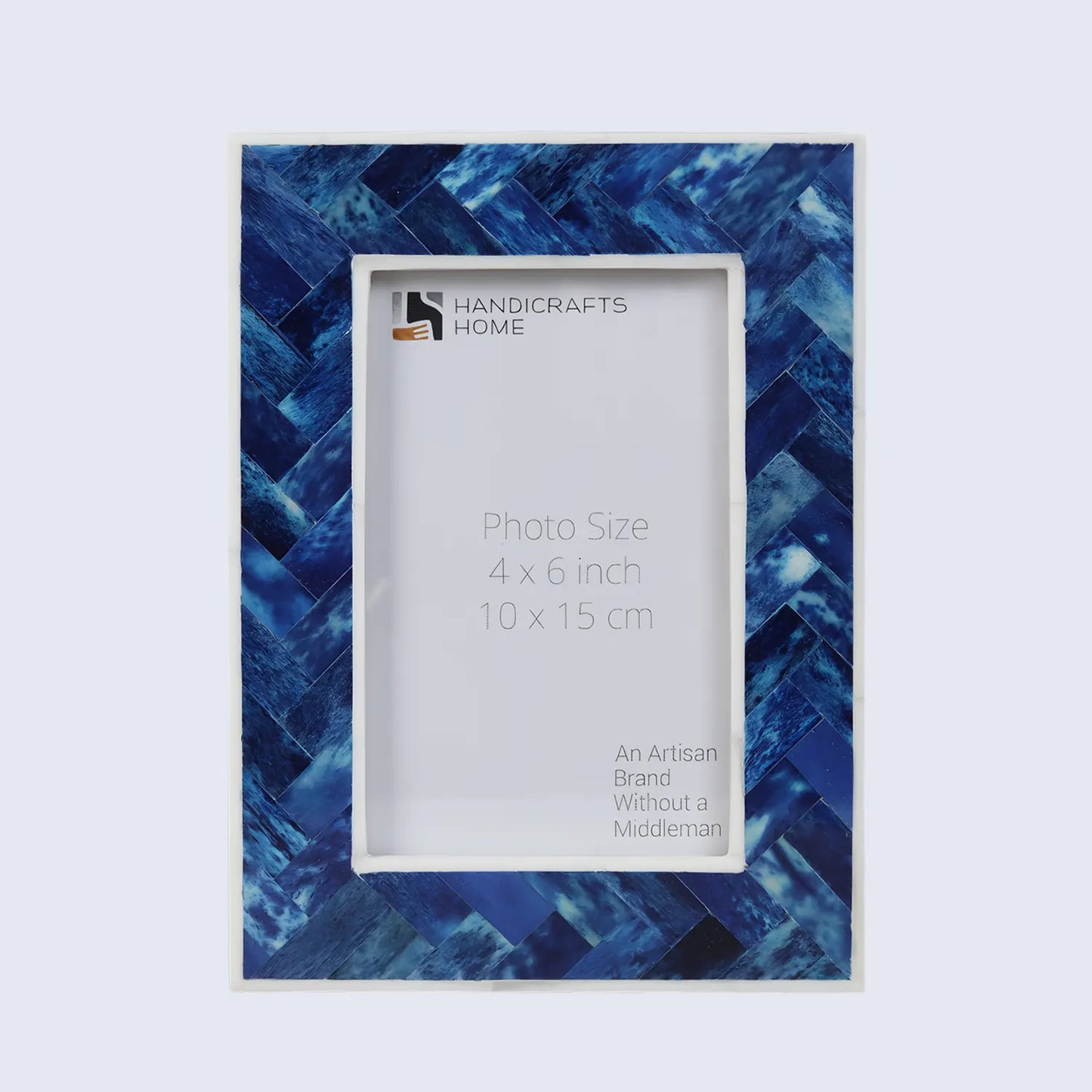 Blue Bone Inlay Chevron Picture Frame in 4x6 & 5x7