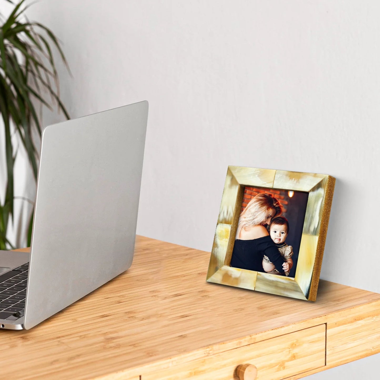 Picture Frame Essence Black Collection Horn Inlay White –4 Sizes