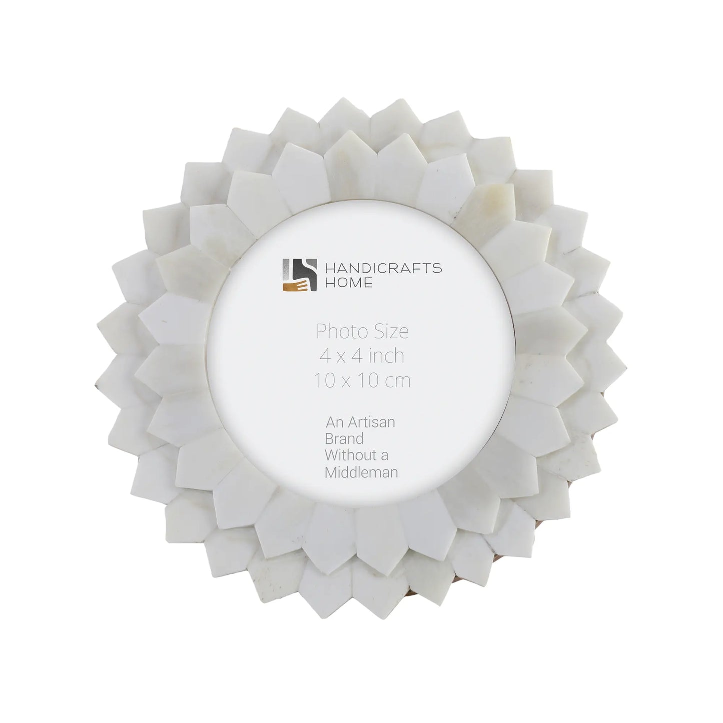 Baby Round Picture Frame Scalloped Radiance Collection - 4" x 4"