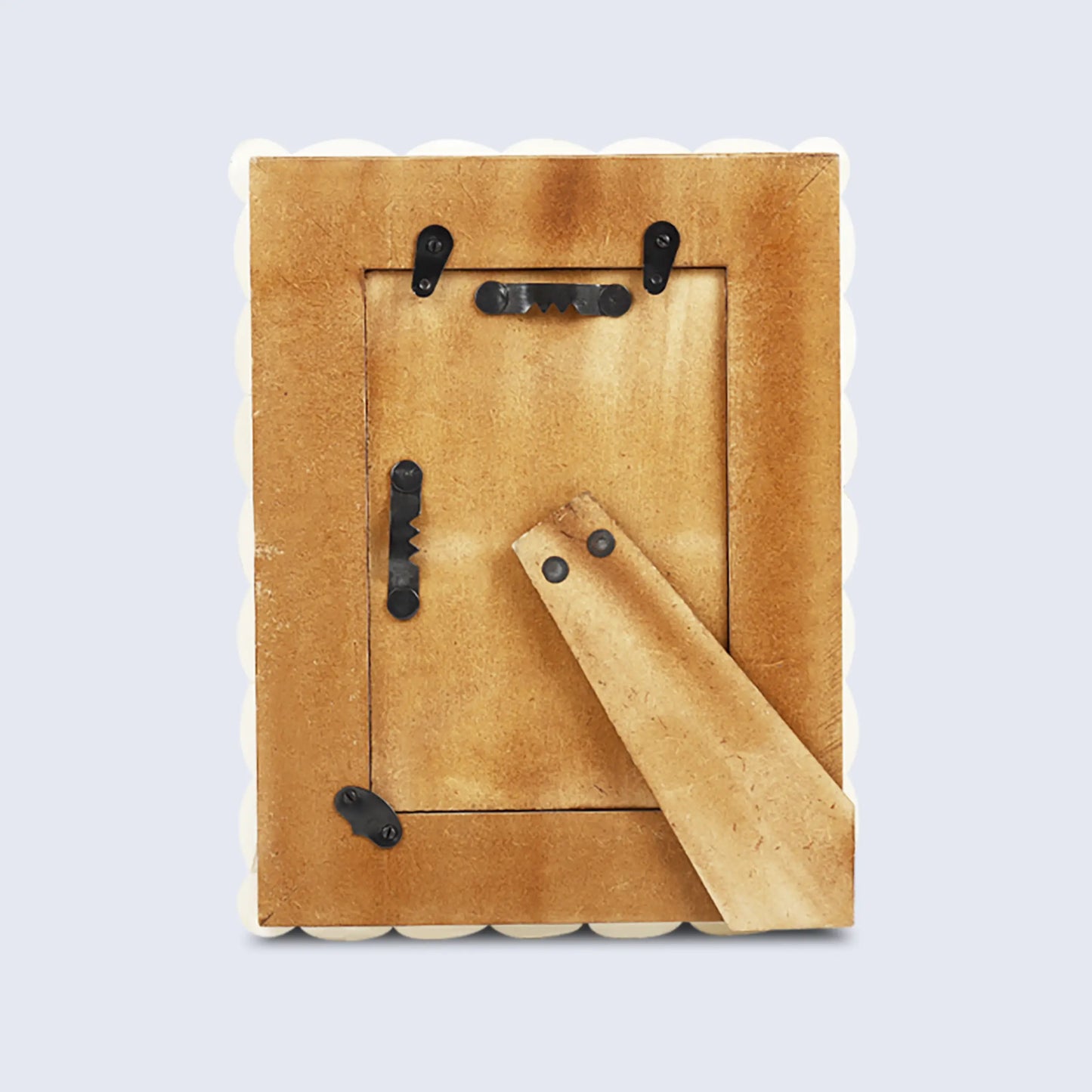 Picture Frames Scalloped Pattern Bone Inlay Collection in 4x6, White