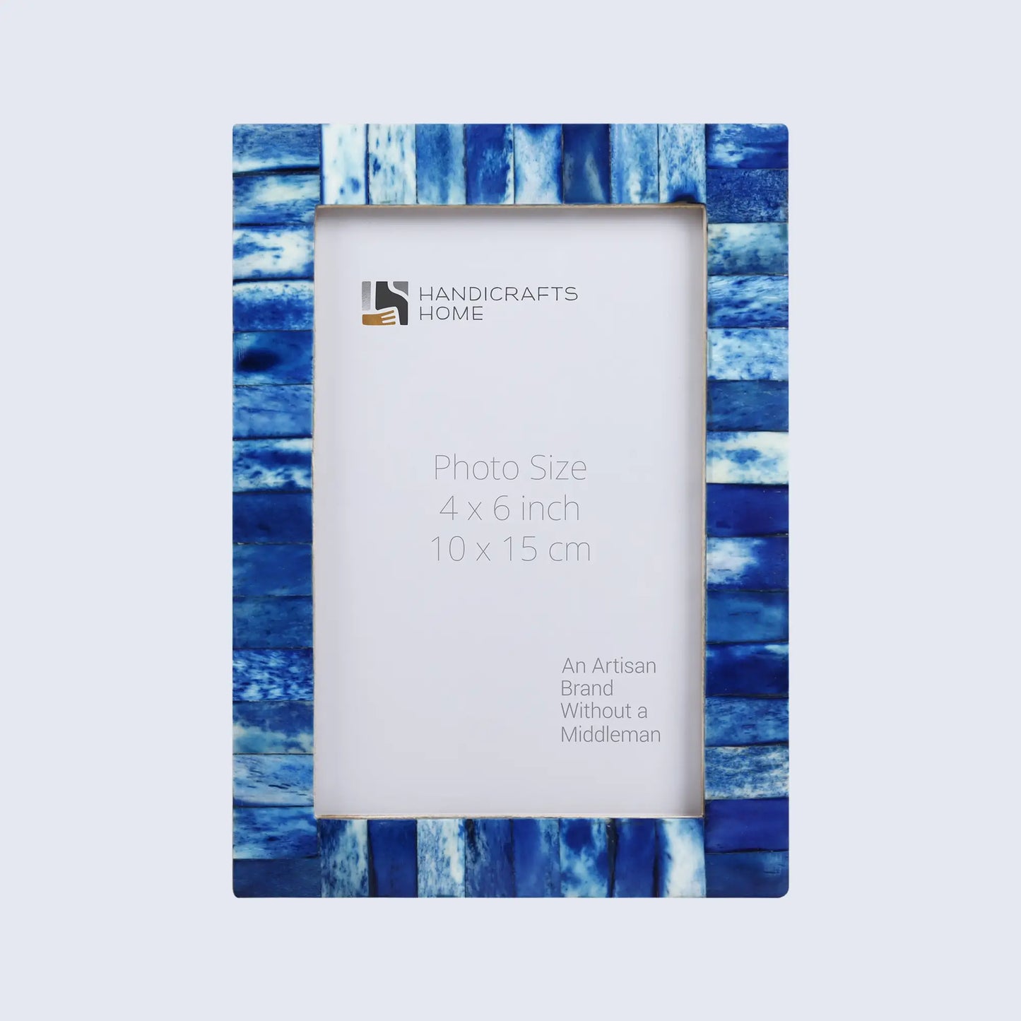 Picture Frames Classic Pattern Bone Inlay Collection in 27 Sizes, Blue