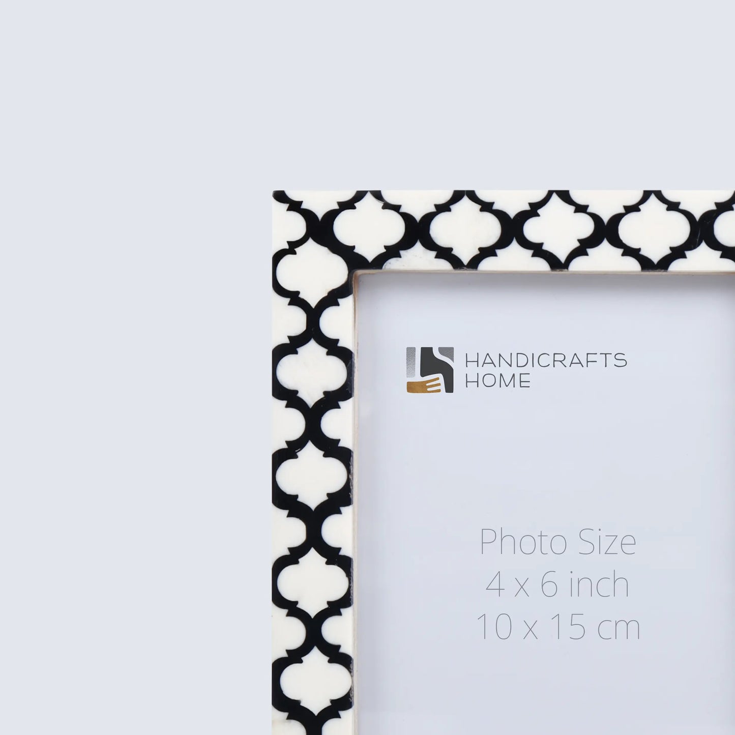 Picture Frames Casablanca Negra Pattern Resin Inlay Collection in 3 Sizes, Pack of 2