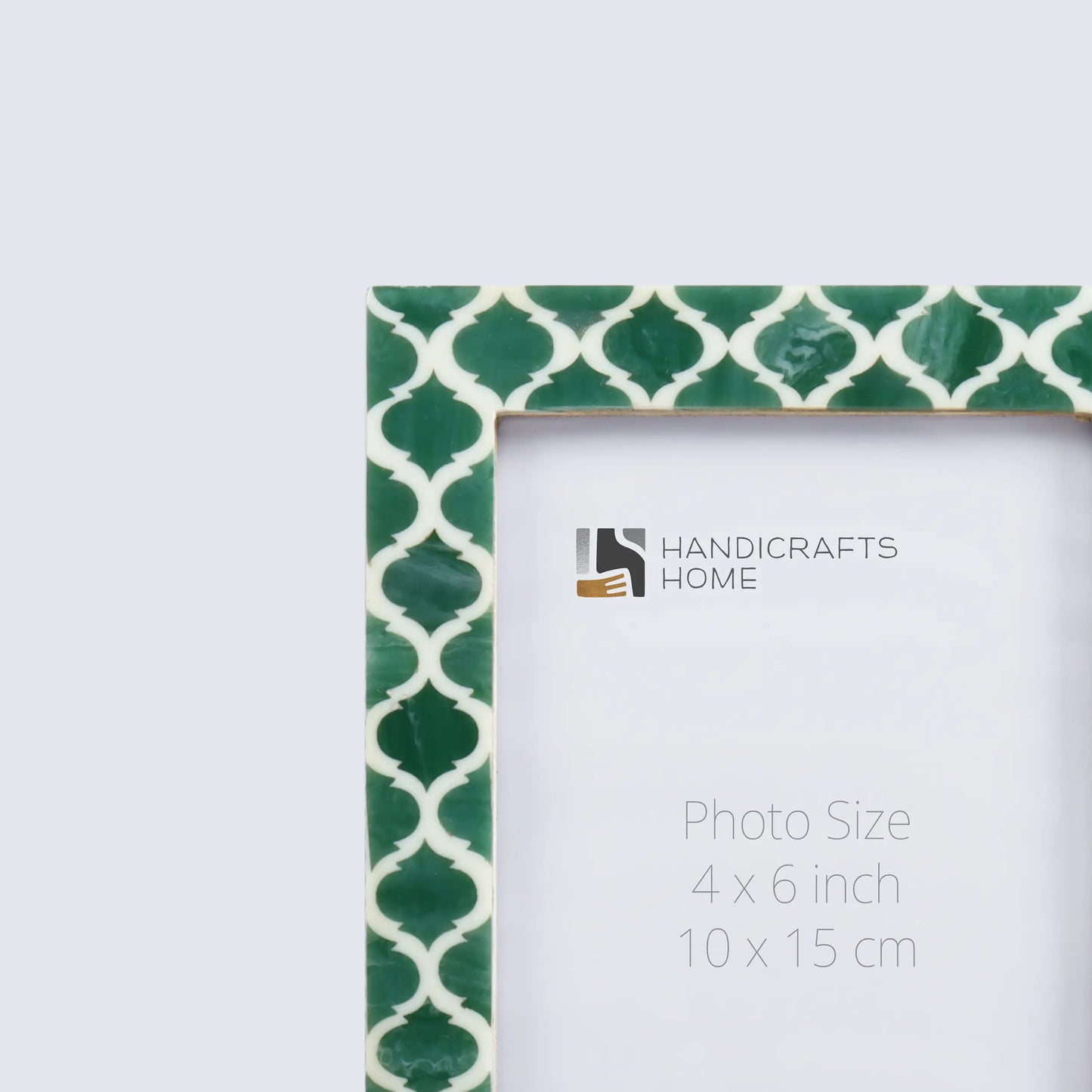 Picture Frames Casablanca Verde Pattern Resin Inlay Collection in 3 Sizes, Pack of 2