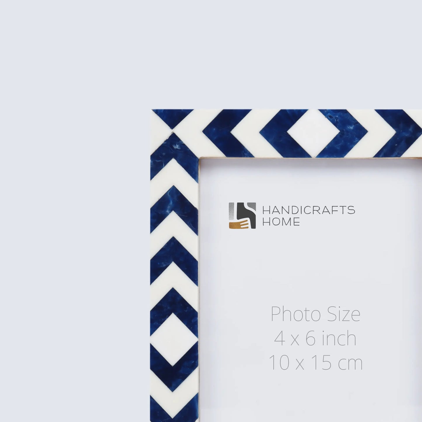 Picture Frames Lisbon Azul Pattern Resin Inlay Collection in 3 Sizes, Pack of 2