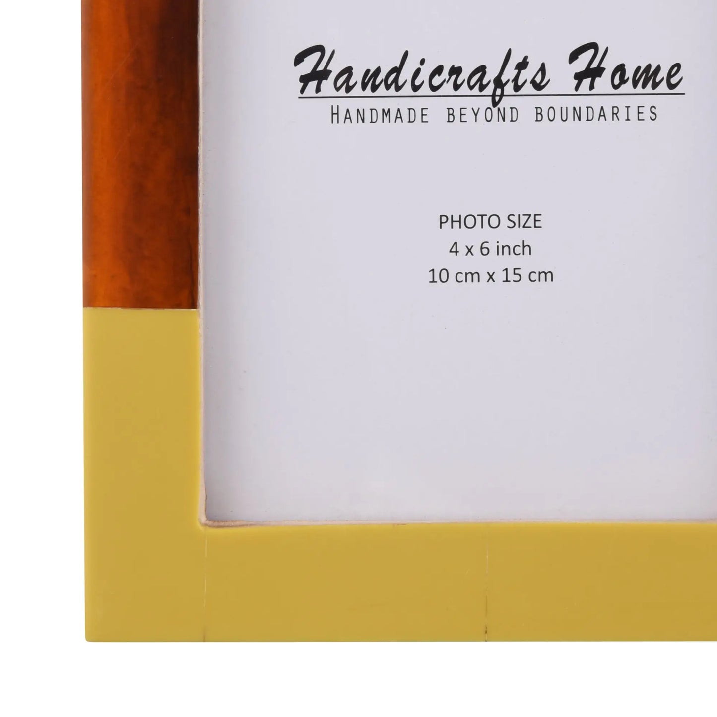 Picture Frames Mondrian Walnut Pattern Resin Inlay Collection in 3 Sizes, Pack of 2