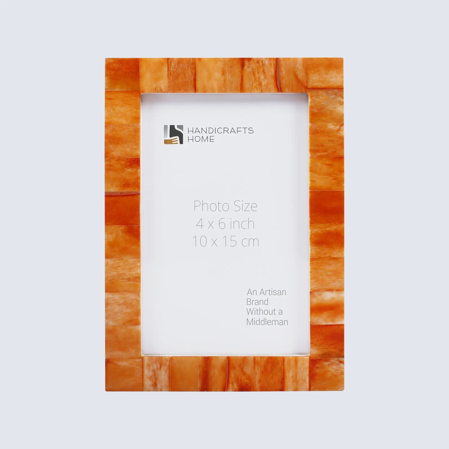 Picture Frames Classic Pattern Bone Inlay Collection in 27 Sizes, Orange