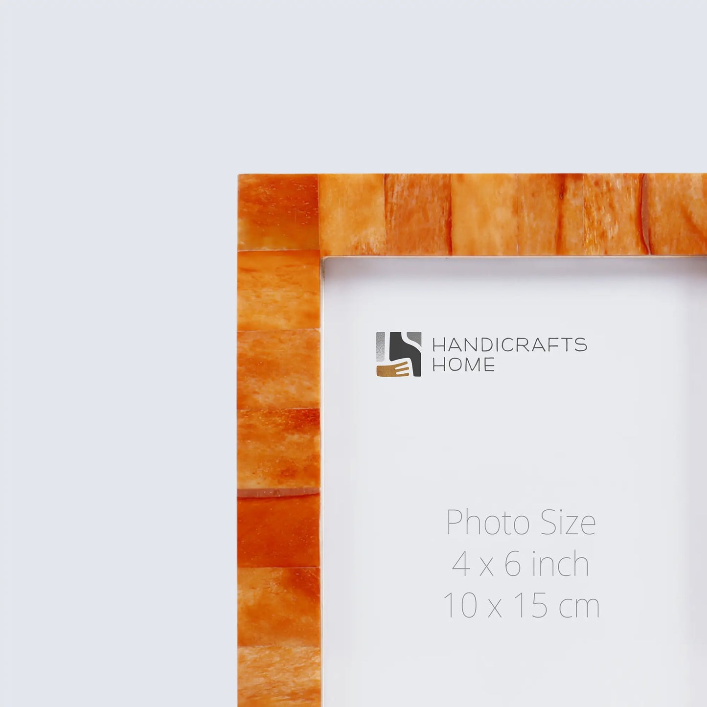 Picture Frames Classic Pattern Bone Inlay Collection in 27 Sizes, Orange