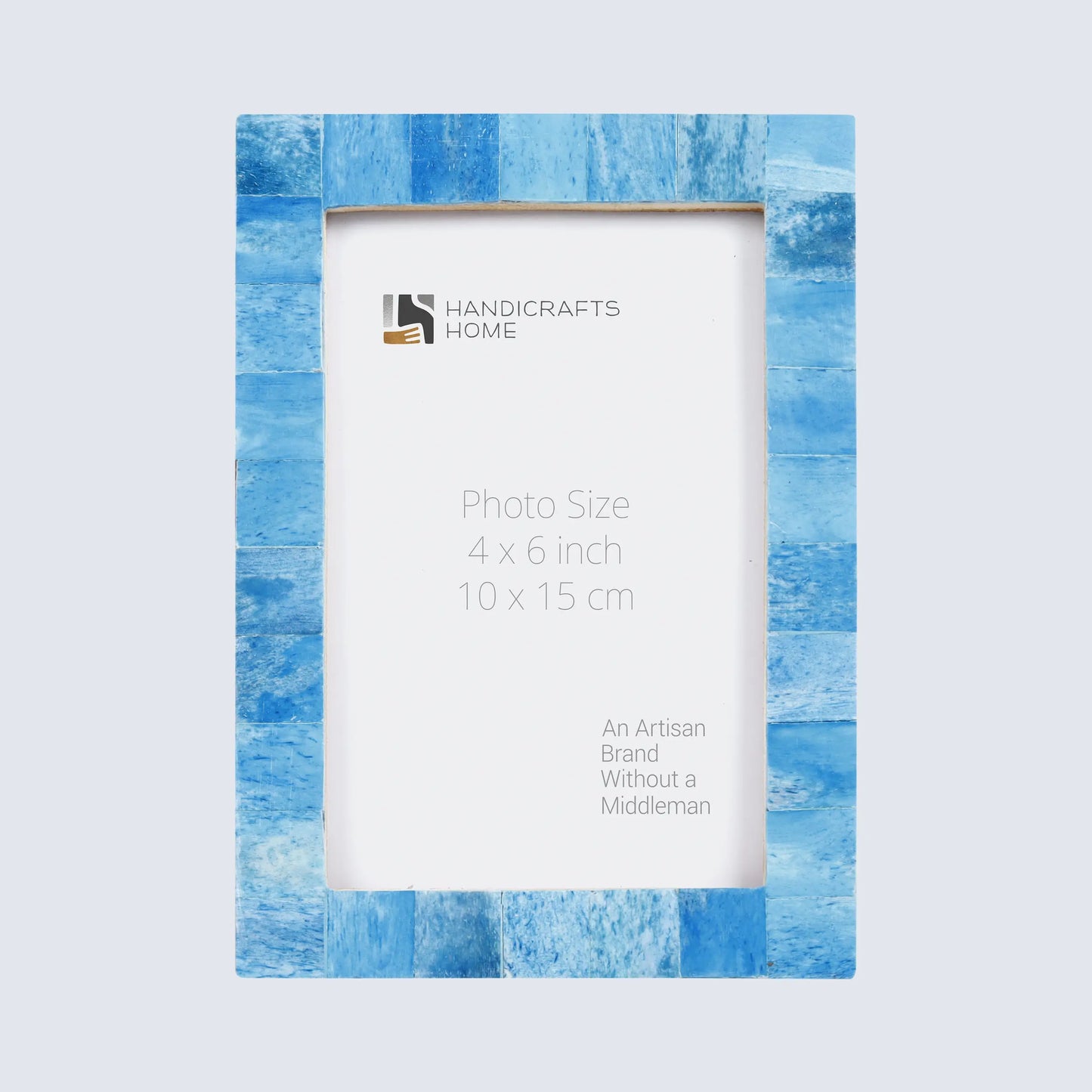 Picture Frames Classic Pattern Bone Inlay Collection in 3 Sizes, Turquoise