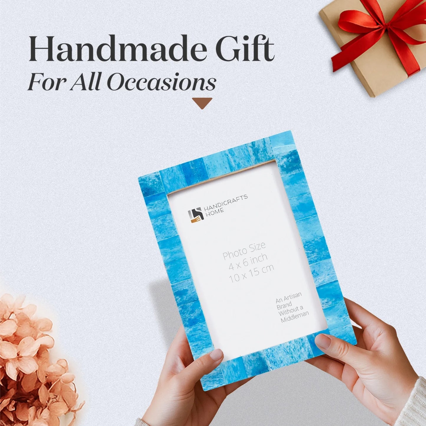 Picture Frame Classic Collection Bone Inlay Turquoise Pack of 2 – 3 Sizes