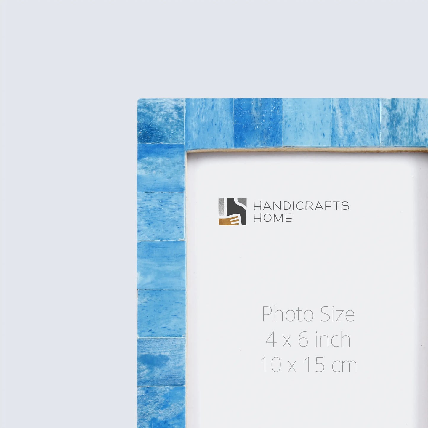 Picture Frames Classic Pattern Bone Inlay Collection in 3 Sizes, Turquoise