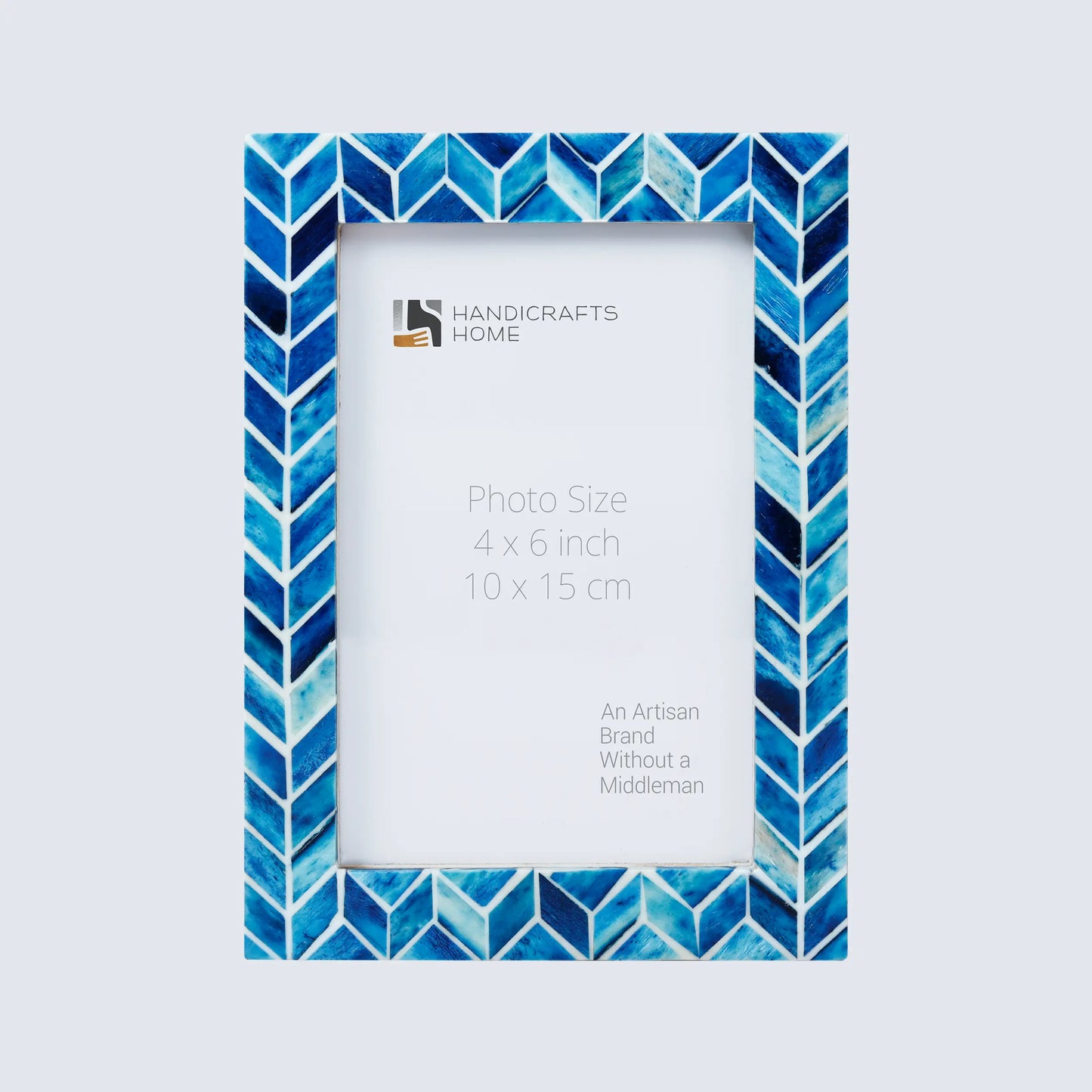 Picture Frame Arctic Ice Pattern Collection Resin inlay Blue & White – 4x6, 5x7 & 8x10