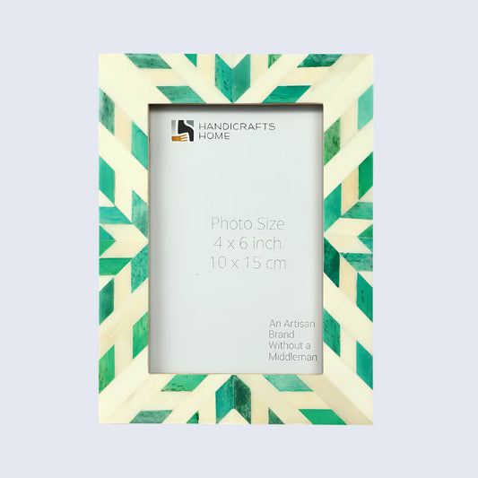 Hypno Nature Bone Inlay Green & White Picture Frame- 4x6, 5x7 and 8x10
