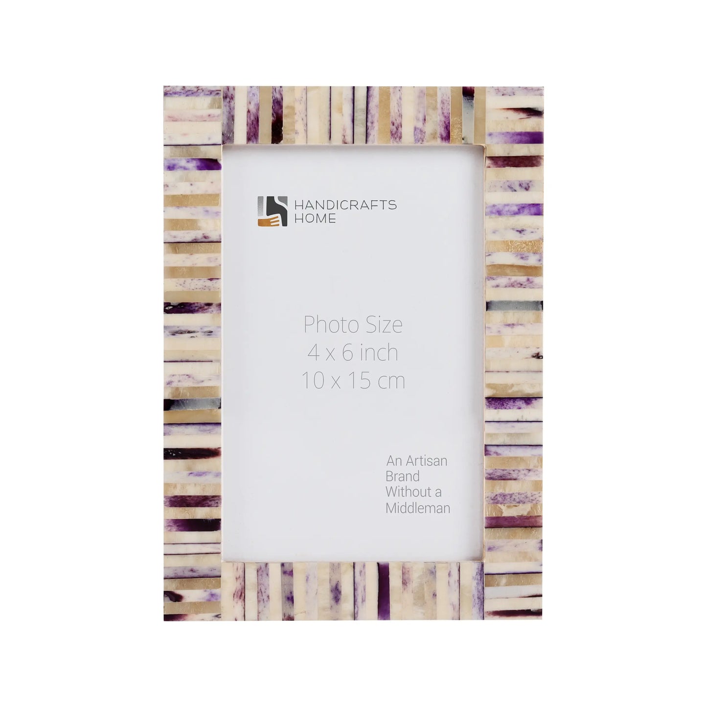 Picture Frames Pearlescent Hologram Pattern Bone Inlay Collection in 3 Sizes