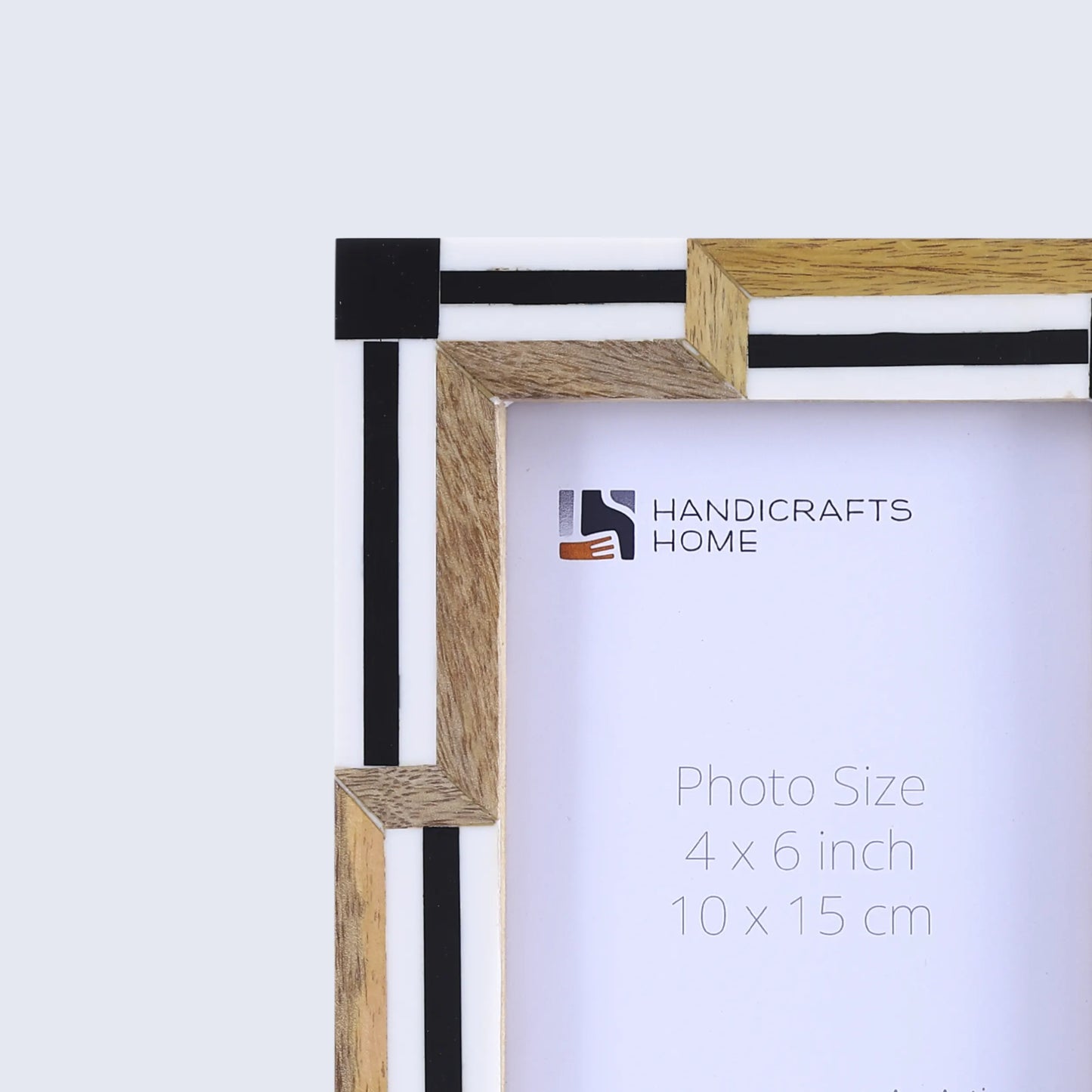 Picture Frames Silhouette Sequenced Collection Resin Inlay Wood Brown White 4x6 5x7"