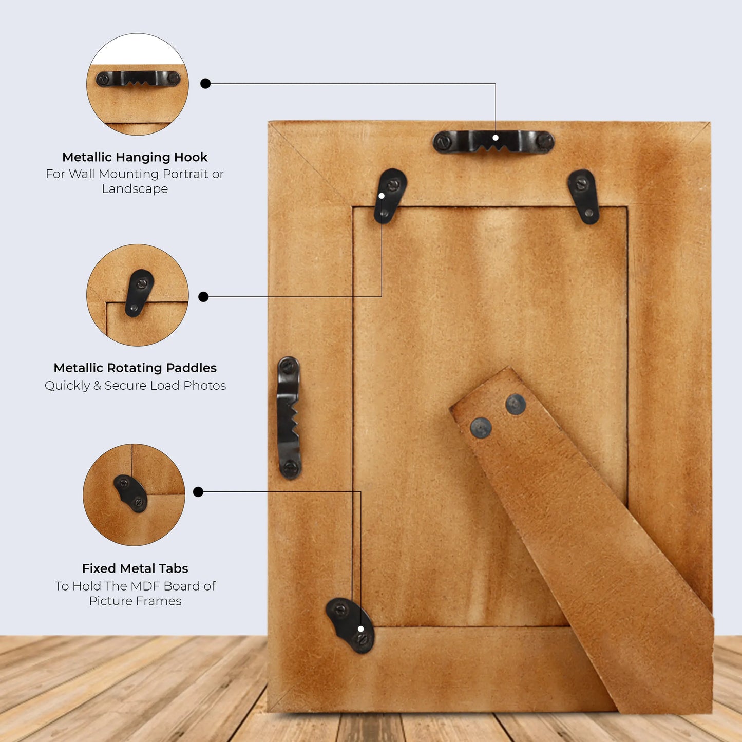 Picture Frames West Coast Barbara Pattern Bone Inlay Collection in 2 Sizes