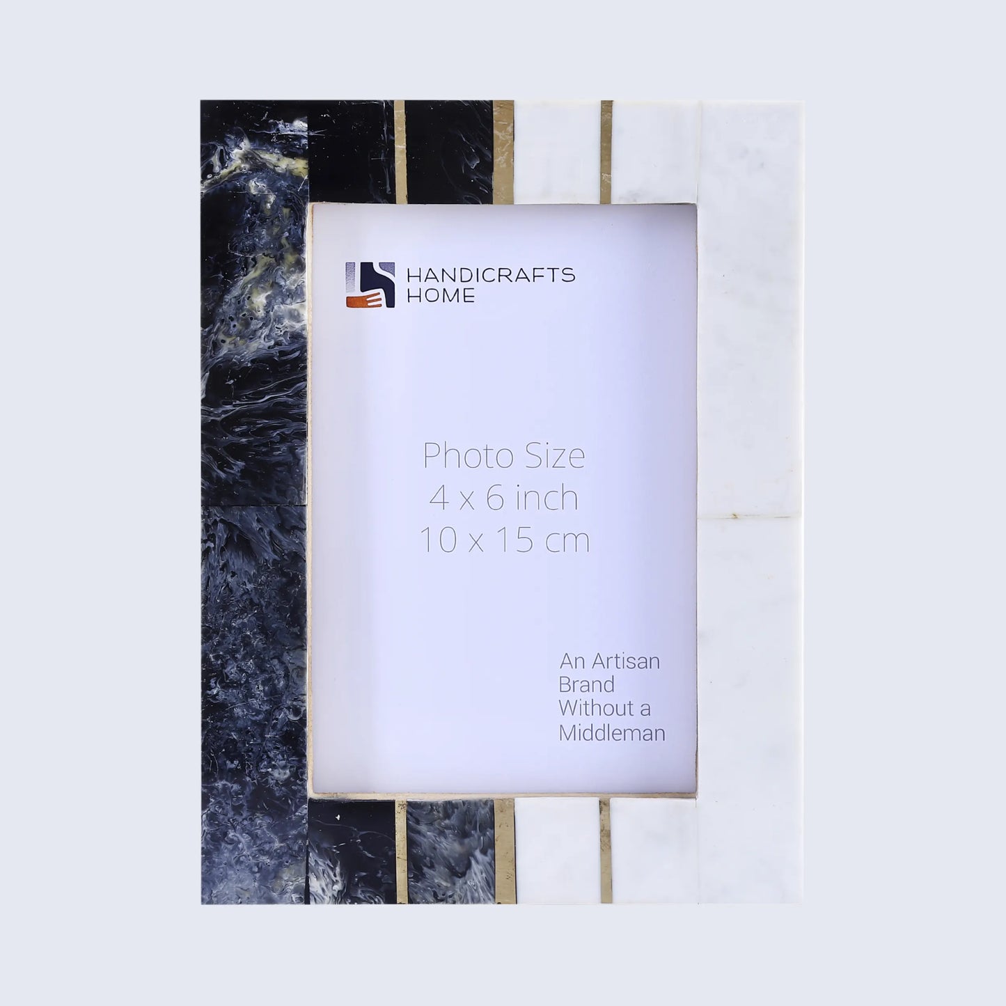 Handmade West Coast Ventura Collection inspired Resin Inlay Picture Frames Black & White