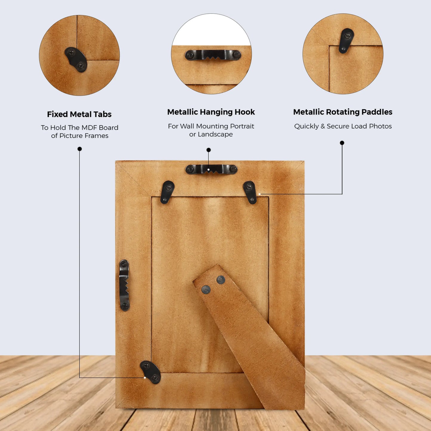 Picture Frames Marbel Gold Pattern Resin Inlay Collection - 4x6