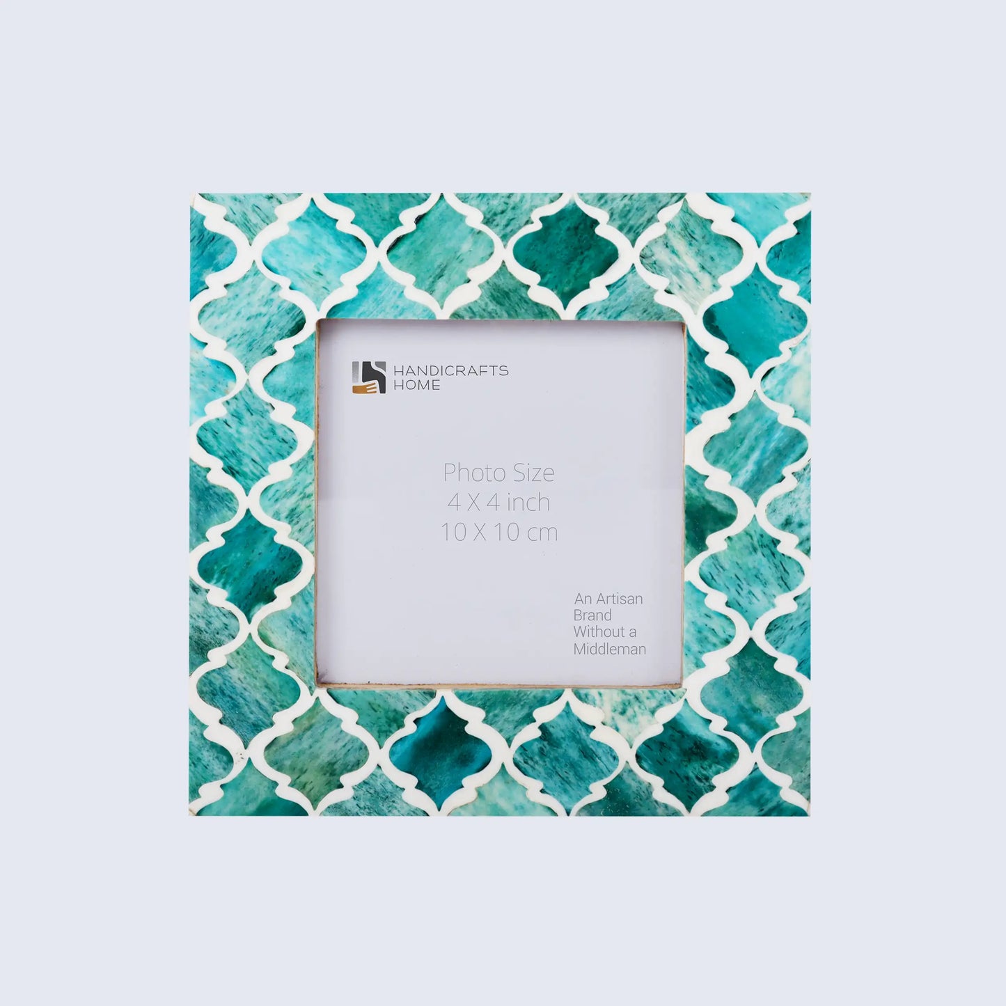 Picture Frames Moroccan Pattern Bone & Resin Inlay Collection in 27 Sizes, Green
