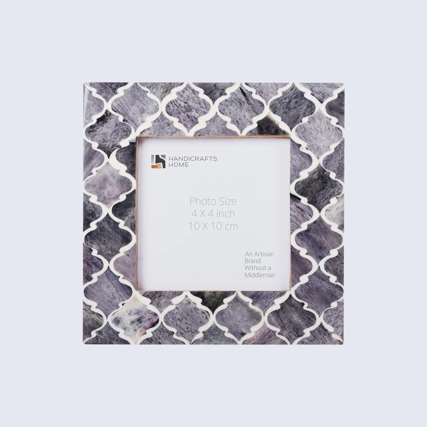 Picture Frames Moroccan Pattern Bone & Resin Inlay Collection in 27 Sizes, Grey