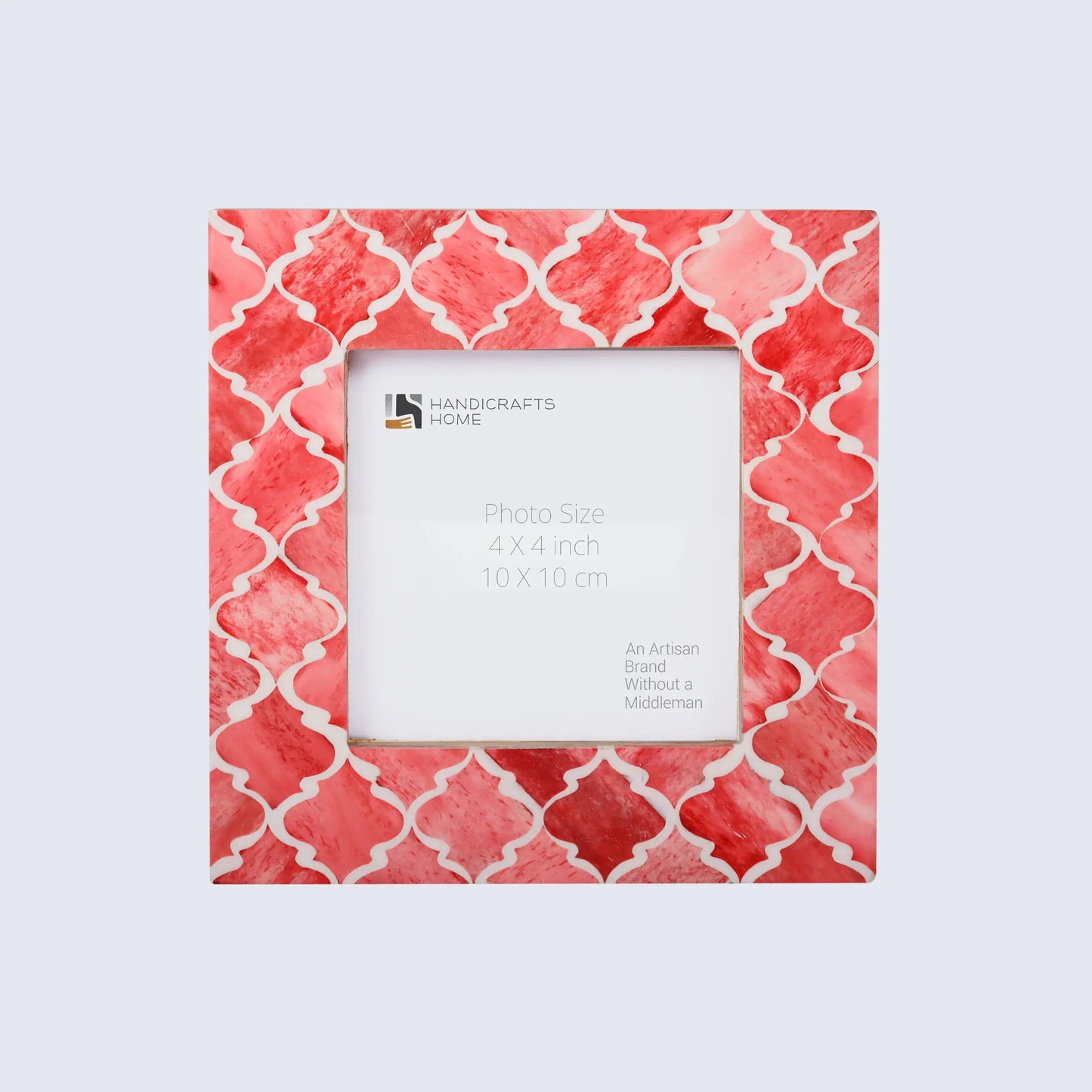 Picture Frames Moroccan Pattern Bone & Resin Inlay Collection in 27 Sizes, Red