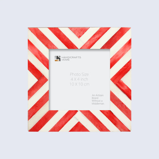 Baby Picture Frames Chevron Pattern Bone Inlay Collection in 6 Colors