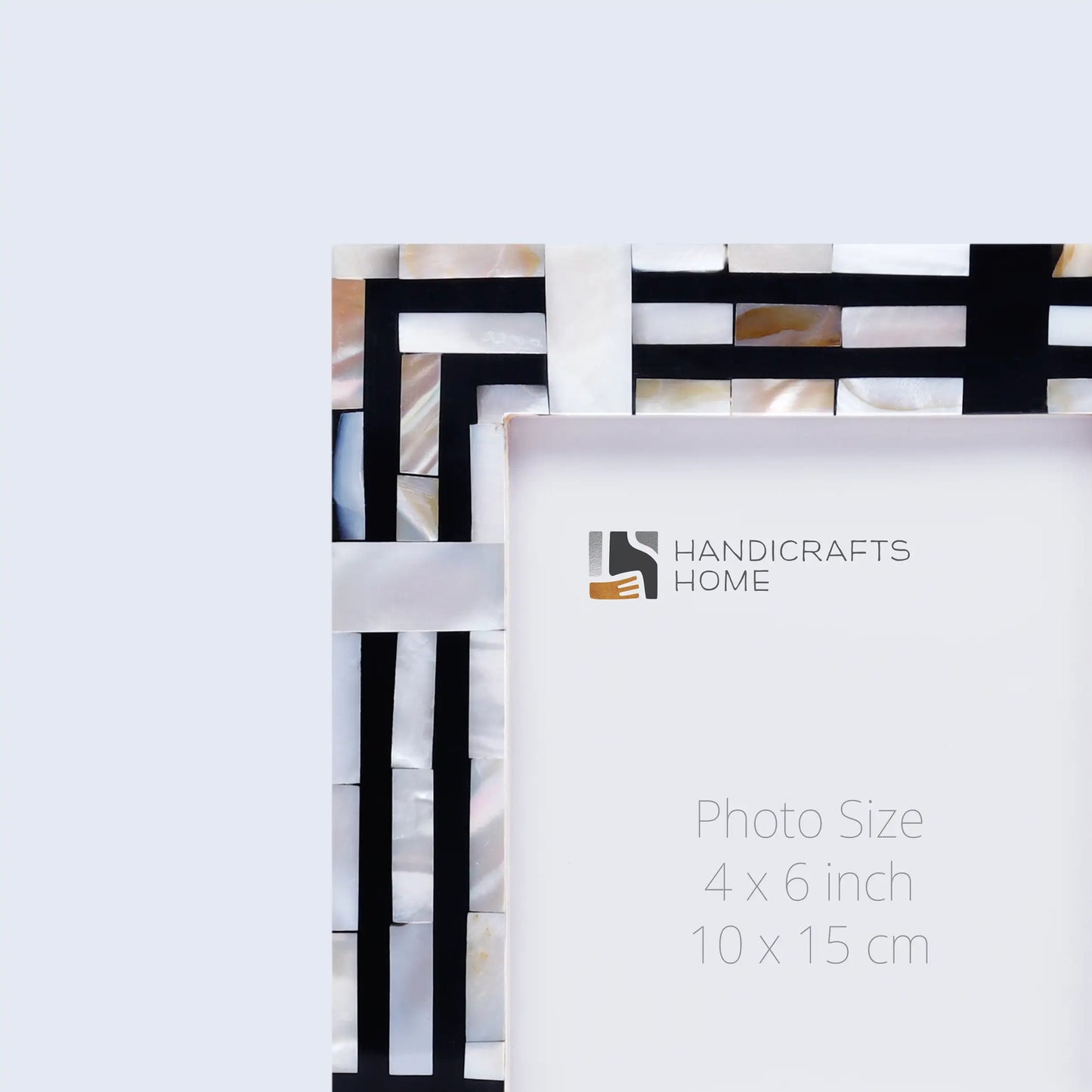 Picture Frames Pearlescent Motif Pattern Mother of Pearl & Resin Collection in 3 Sizes