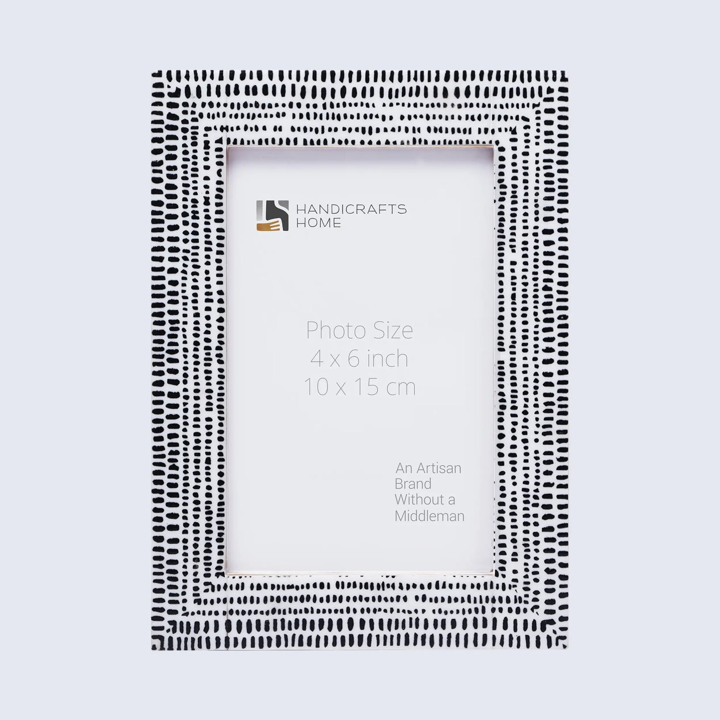 Picture Frames Rhythm Particles Collection Resin Inlay Black White 4x6 5x7 8x10"