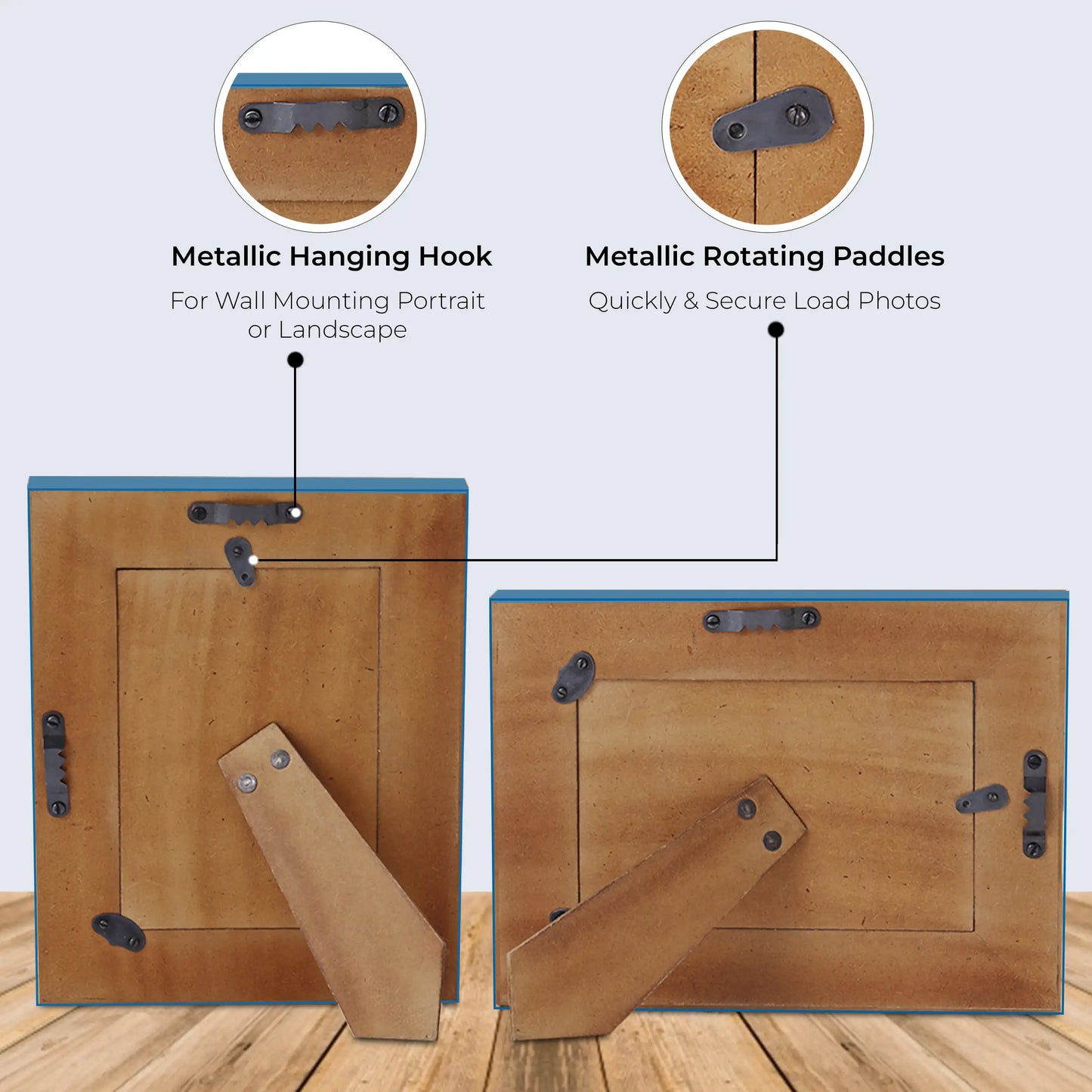 Picture Frames Rhythm Waves Pattern Resin Inlay Collection in 3 Sizes