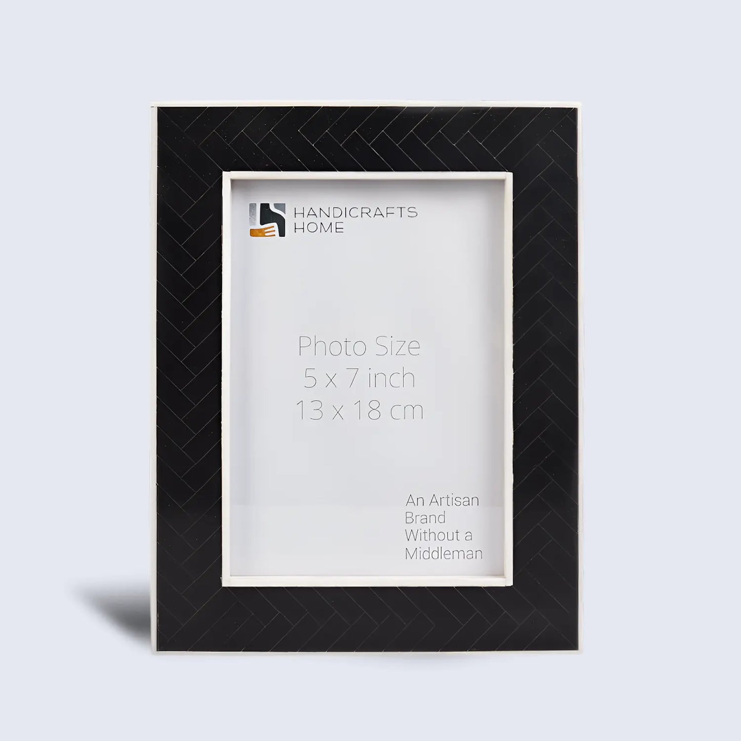 Black & White Resin Inlay Chevron Picture Frame - 4x6 & 5x7