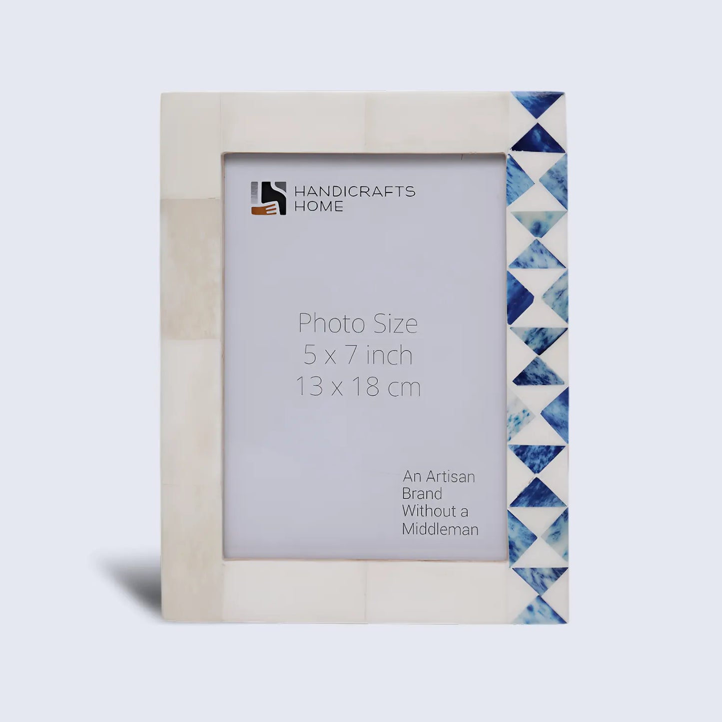 White & Blue Bone Inlay Picture Frame - 4x6 & 5x7