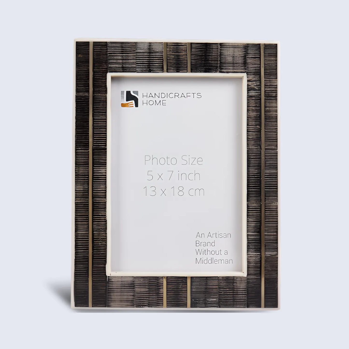 Horn Inlay & Resin Inlay Shagrin Picture Photo Frames Brown, 4x6 5x7
