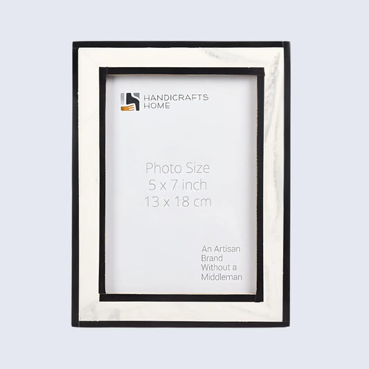 Resin Inlay Frame - Black & White in 4x6 & 5x7