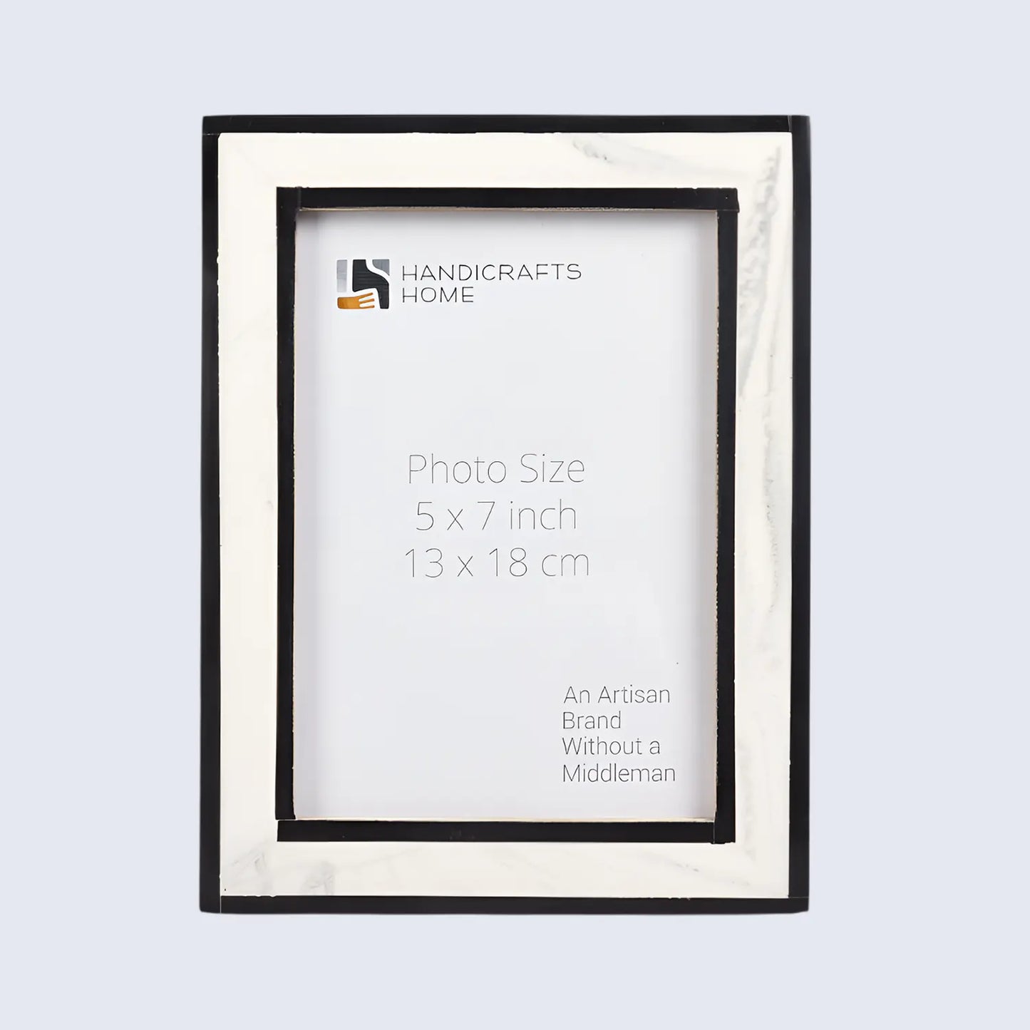 Resin Inlay Frame - Black & White in 4x6 & 5x7