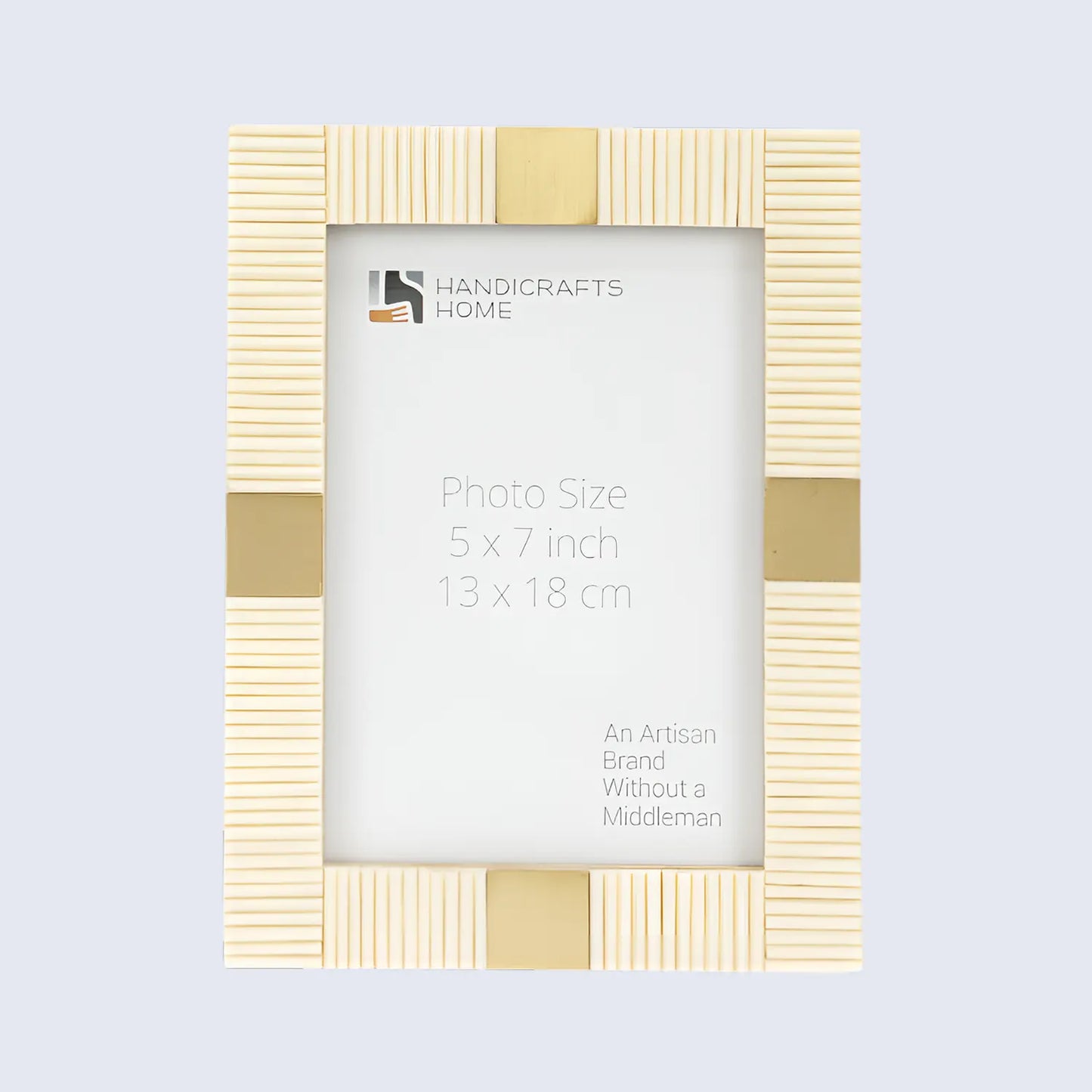 Resin Inlay Deco White Picture Frame For Desk & Wall-3 Sizes