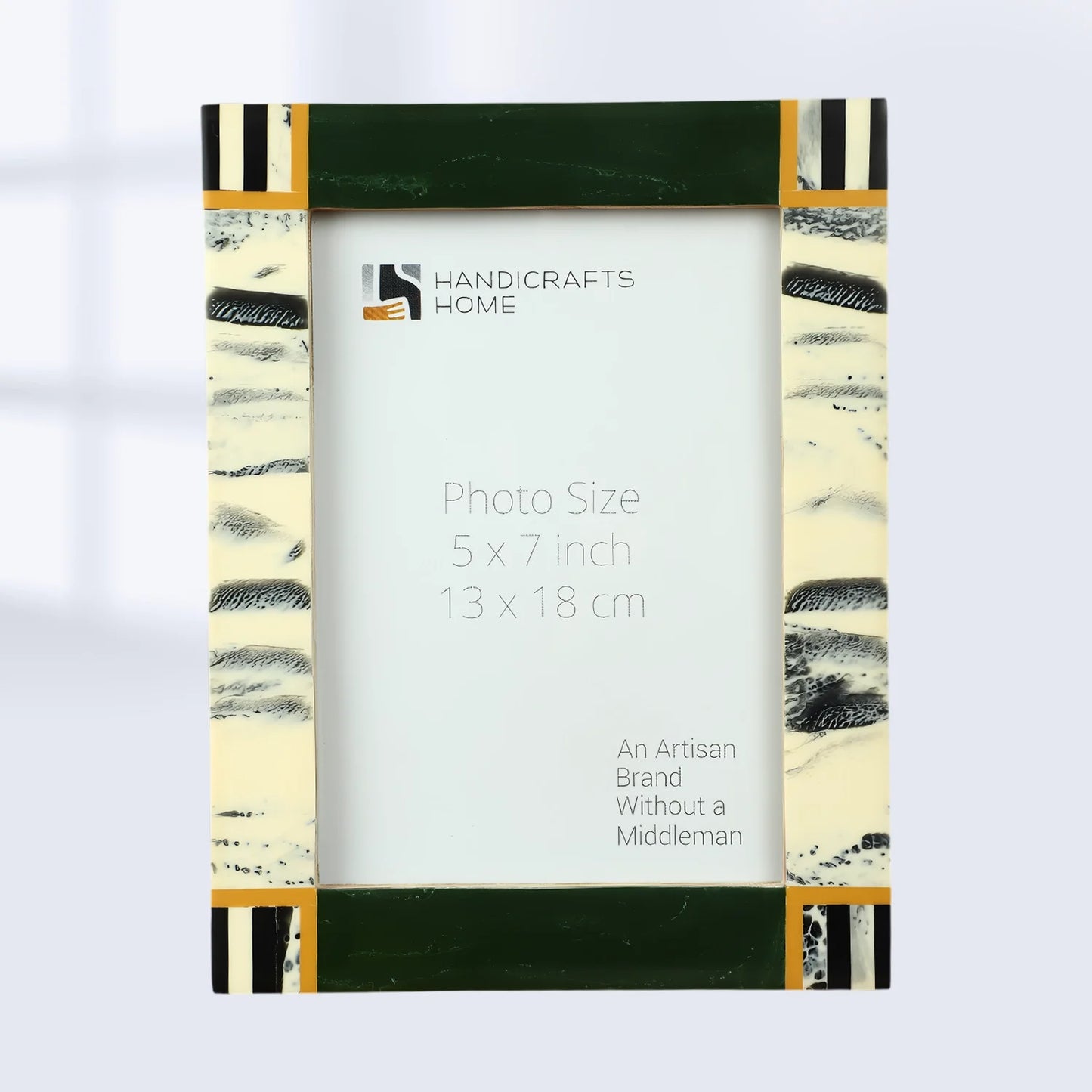 Picture Frame Abstract Ink Collection Resin Inlay Sea Green – 4x6 & 5x7"