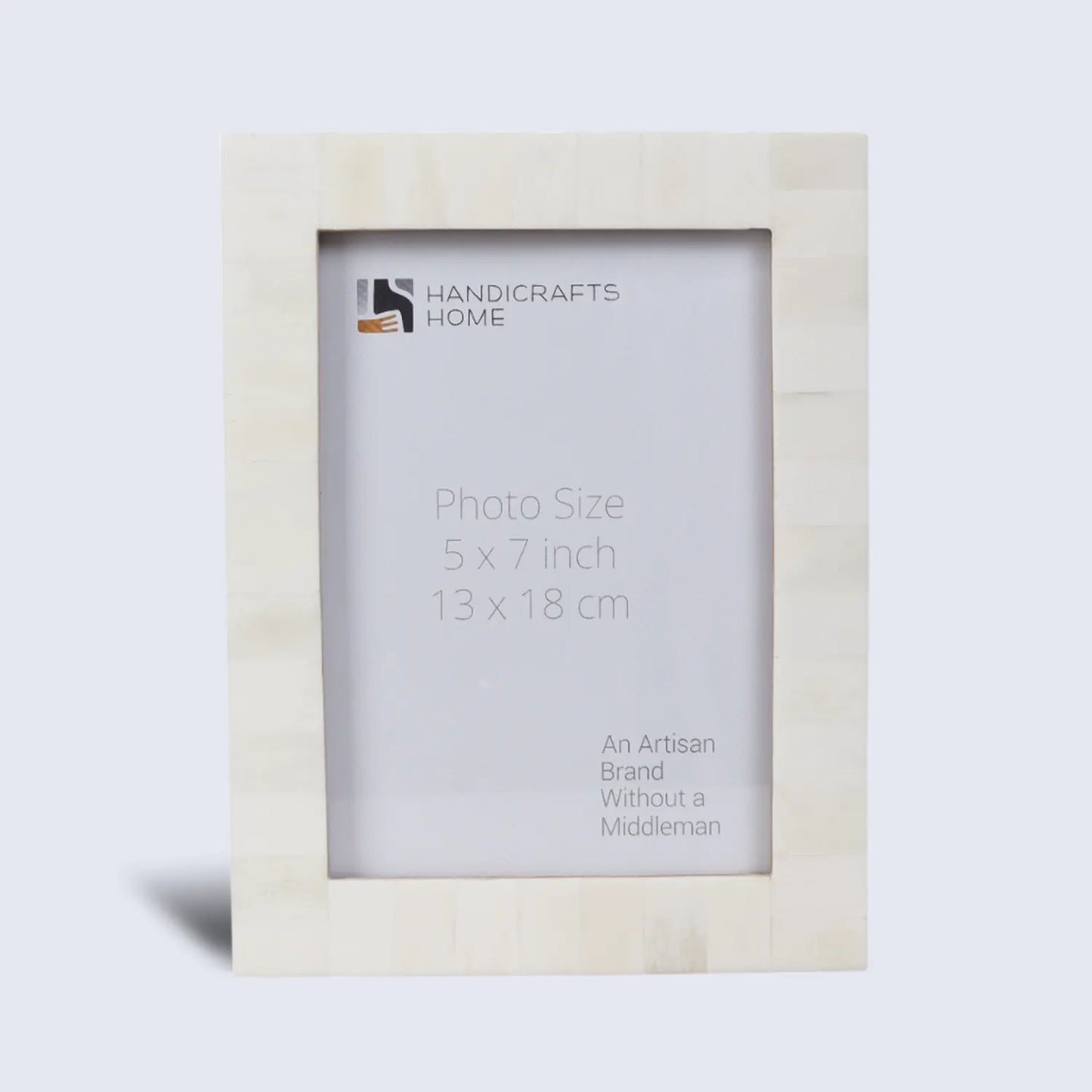 Classic Plain White Bone Inlay 4x6 Photo Frame
