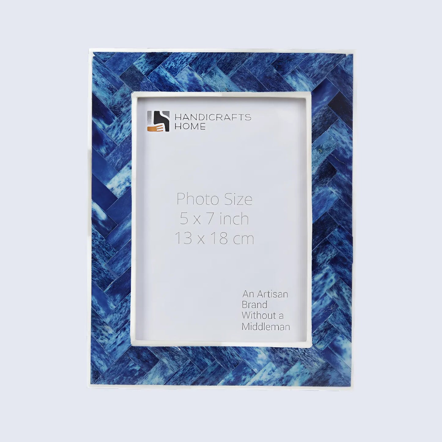 Blue Bone Inlay Chevron Picture Frame in 4x6 & 5x7