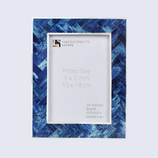Blue Bone Inlay Chevron Picture Frame in 4x6 & 5x7