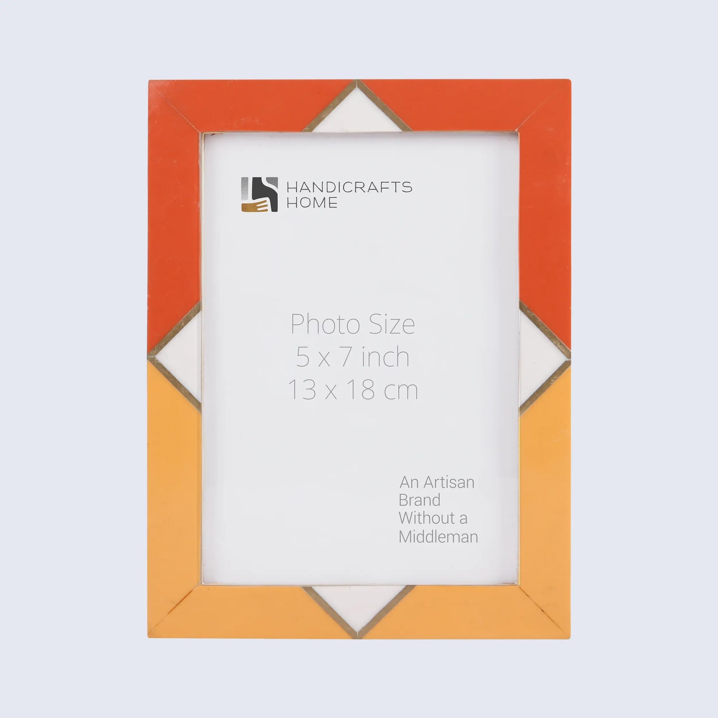 Picture Frames Menton Orange Pattern Resin Inlay Collection in 3 Sizes