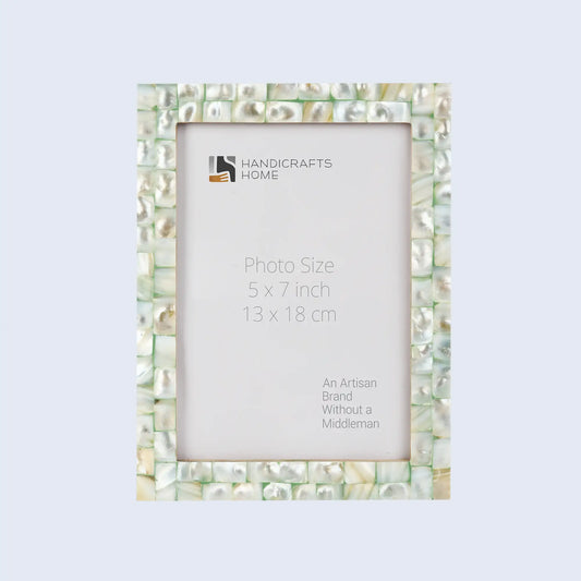 Picture Frames Mother of Pearl Collection in 27 Sizes, Green