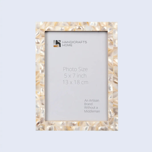Picture Frames Mother of Pearl Collection in 27 Sizes, White